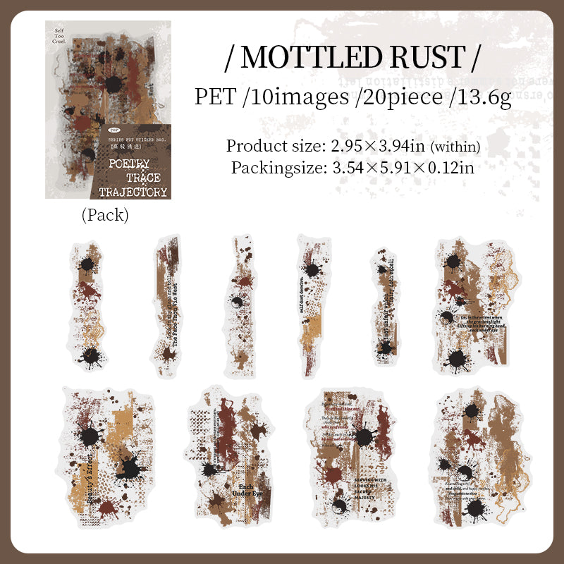 0602 Trace PET sticker -20Pcs each pack