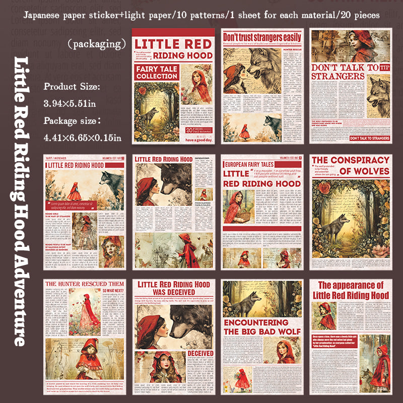 0902 Fairy tale collection paper -20Pcs each pack