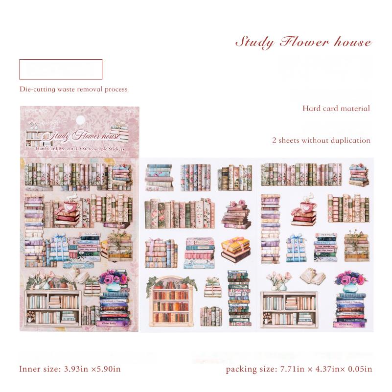 0905 Book showroom cardstock Sticker -2Pcs each pack