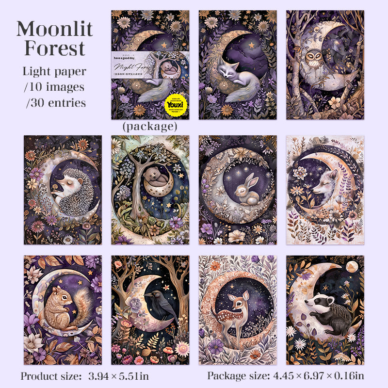 0618 Night forest paper -30Pcs each pack