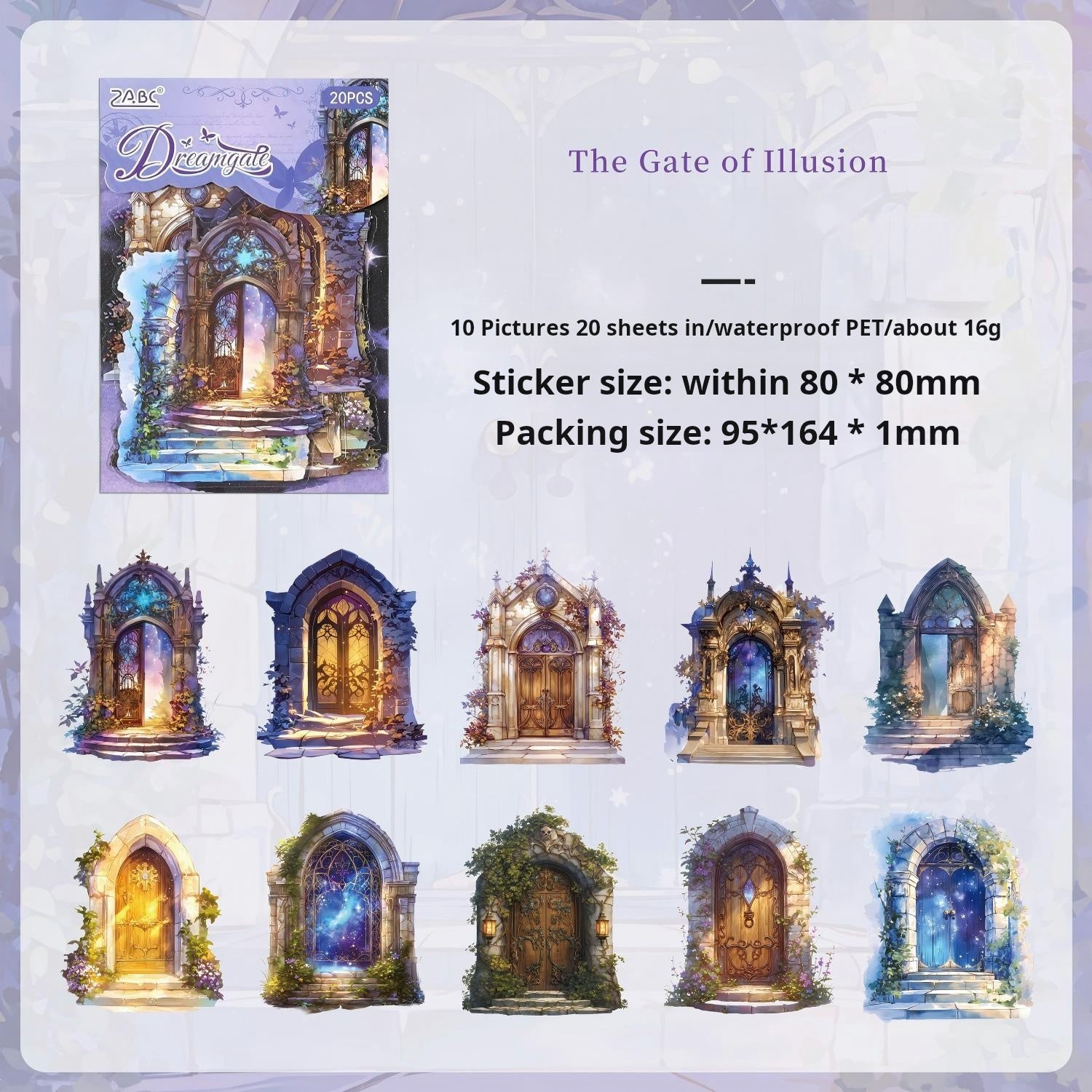 1215 Magical Journey PET sticker -20Pcs each pack