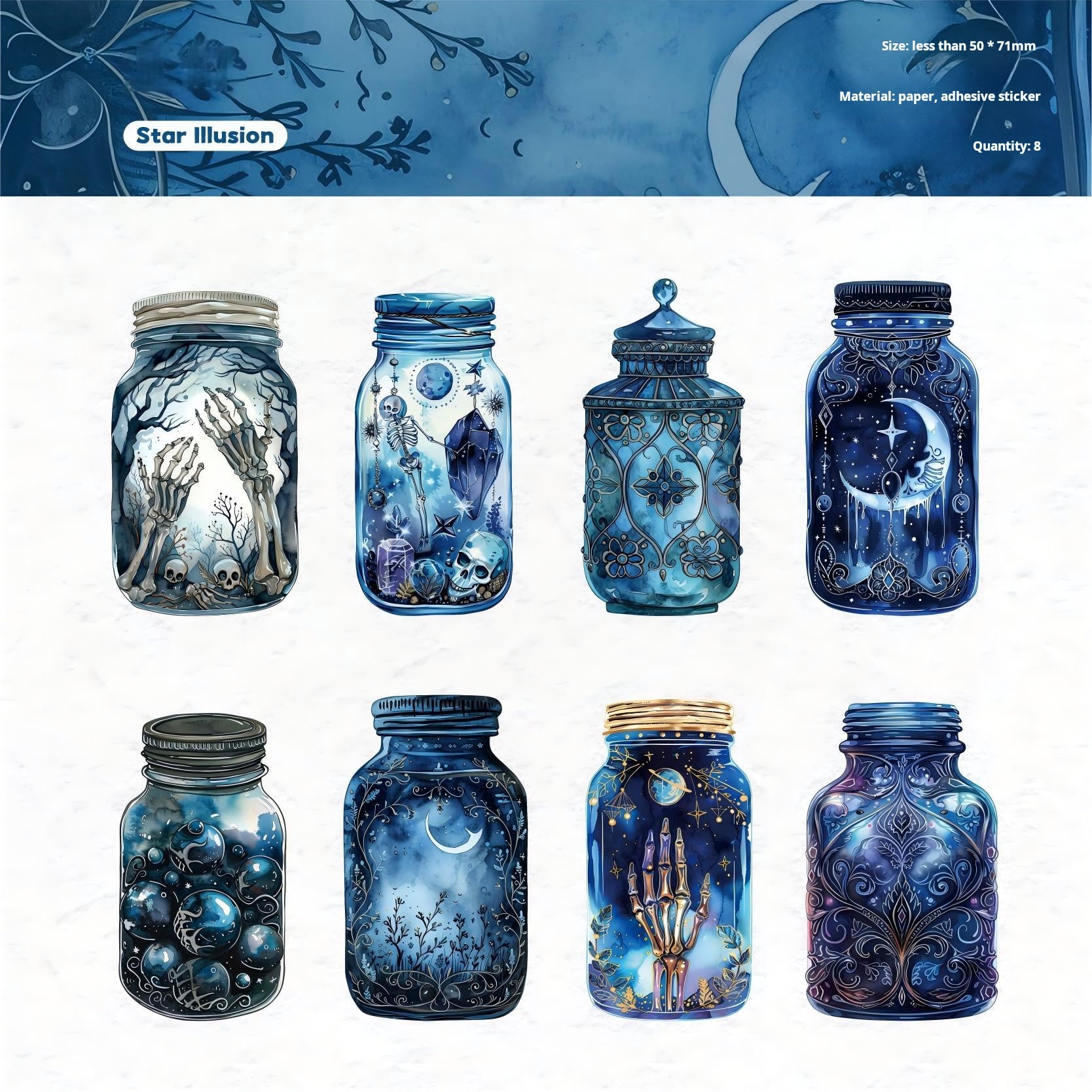 1119 Magic bottle sticker -8Pcs each pack