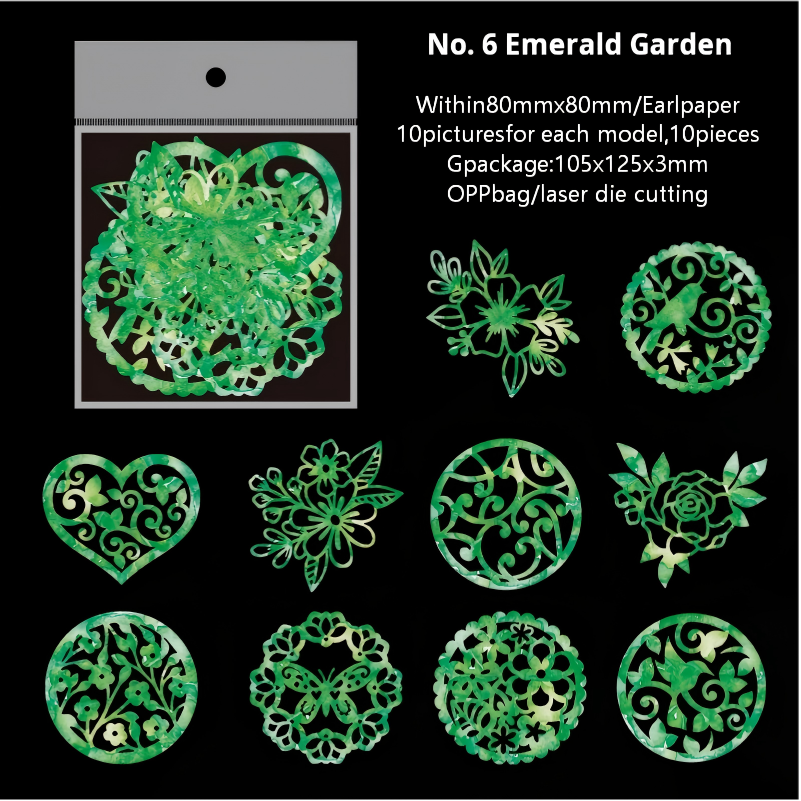 260129 Whimsical die cut paper -10Pcs each pack