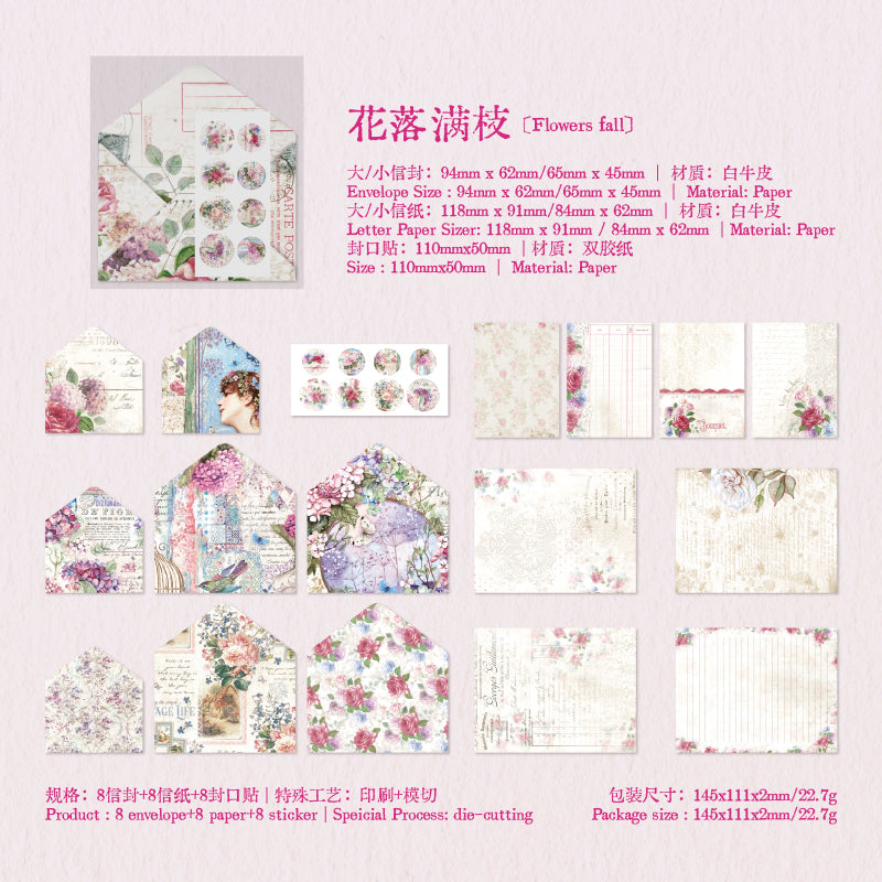 260207 Vintage style Envelope set -24Pcs each pack