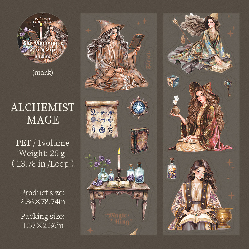 0726 Magician's Daily Life PET tape *pre-cut -6CM*2M