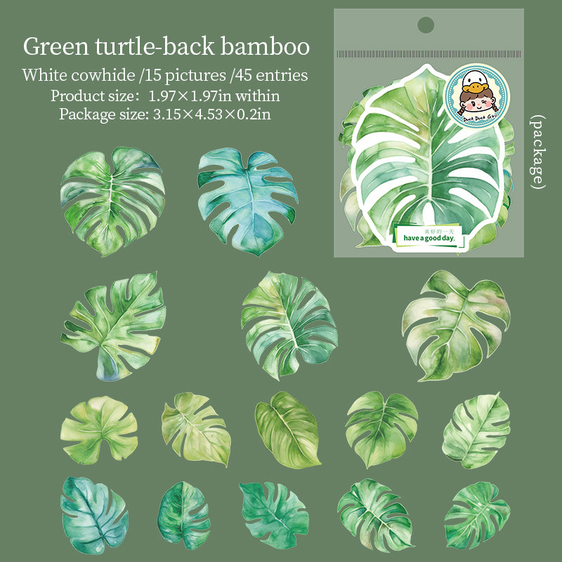 0610 Leaves Solid sticker -45Pcs each pack