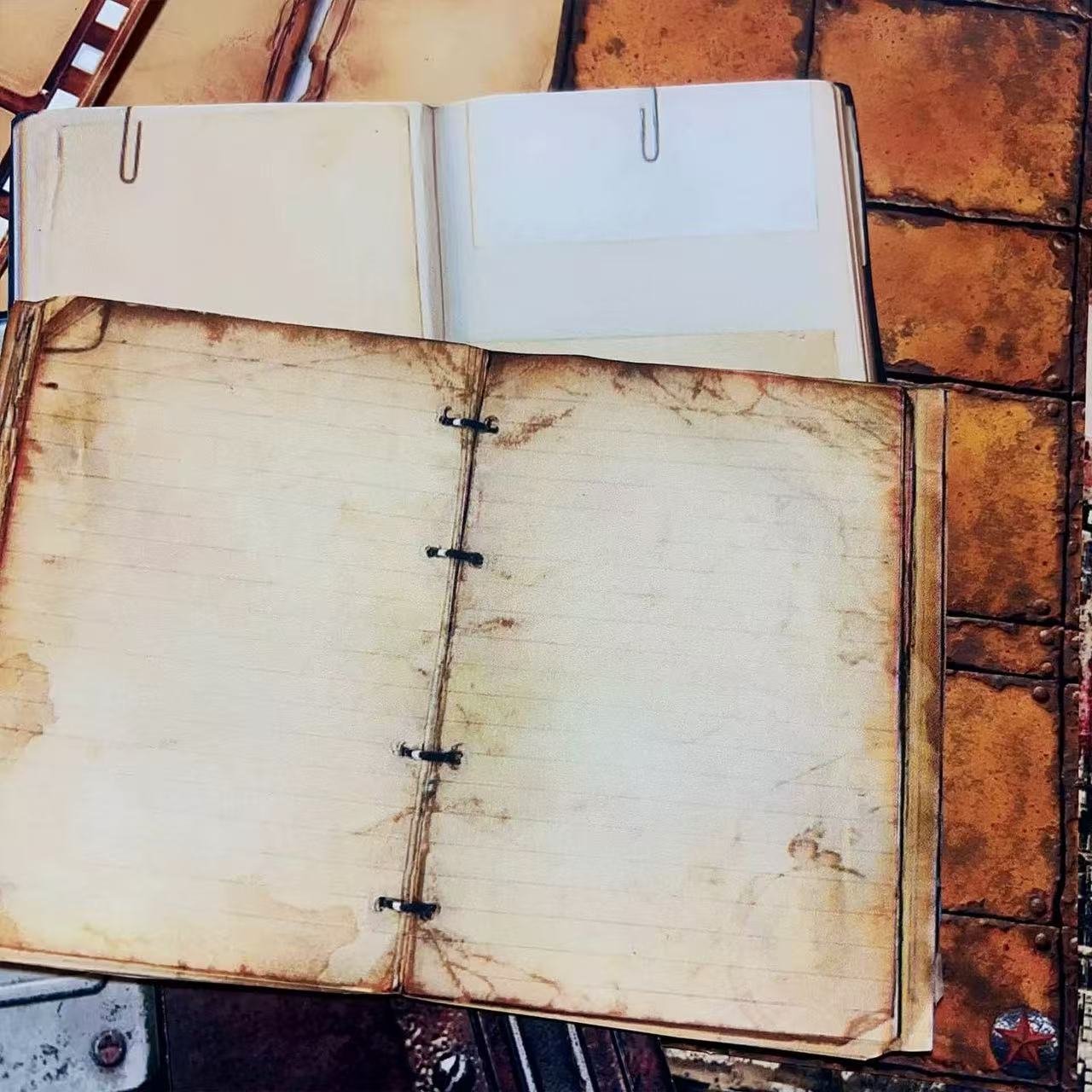 1101 A4 size Vintage notebook Style Paper 3 pcs