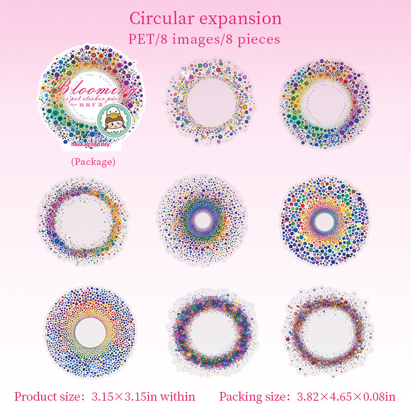 0826 Bloom PET Sticker -50Pcs each pack