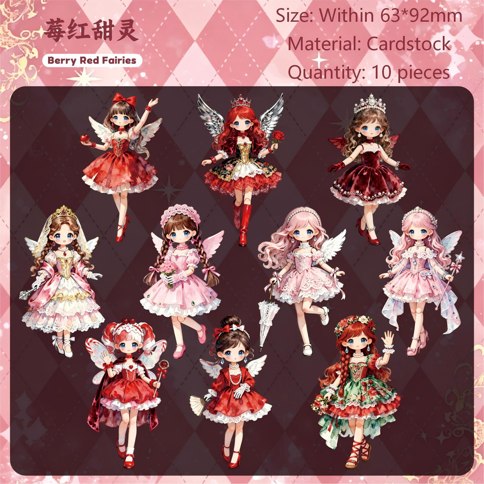 Lolita Fairy Cardstock Stickers -10Pcs each pack