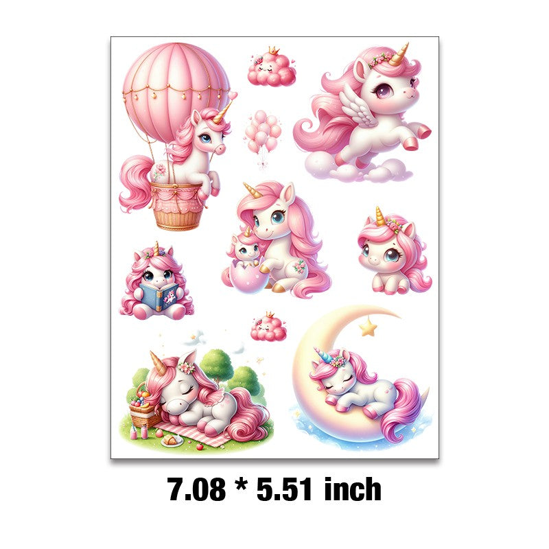 E-87- Unicorn Embossed sticker 1 Pcs