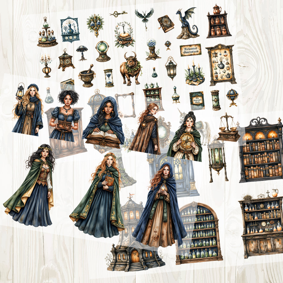 A4 Alchemy matte PET pre-cut large sticker 1 pack 3 sheets