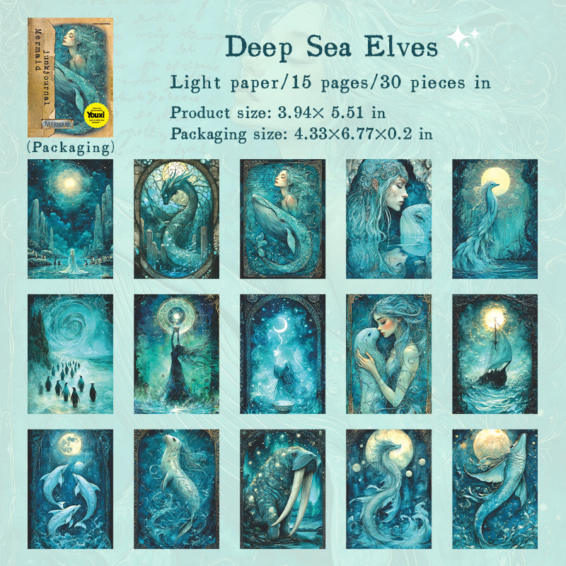 0617 Mermaid Diary paper -30Pcs each pack