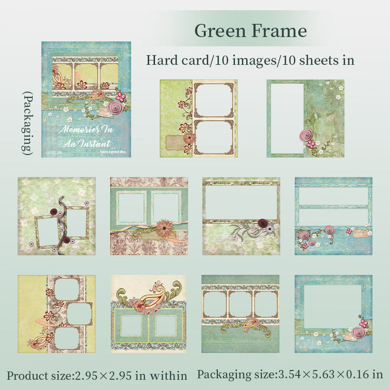 1103 Vintage photo frame cardstock sticker -10Pcs each pack
