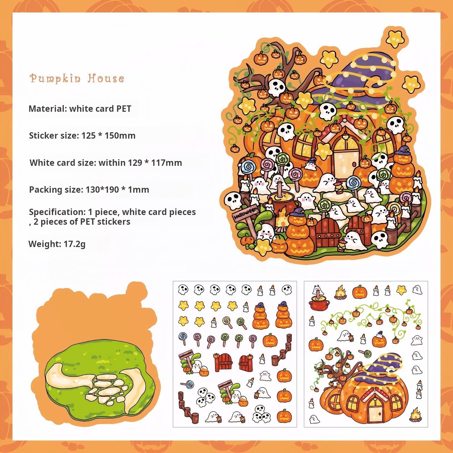 1216 Halloween scene stickers