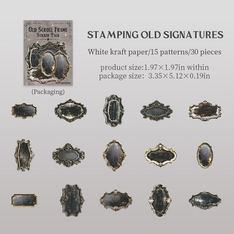Secret Frames Solid Stickers -30Pcs each pack