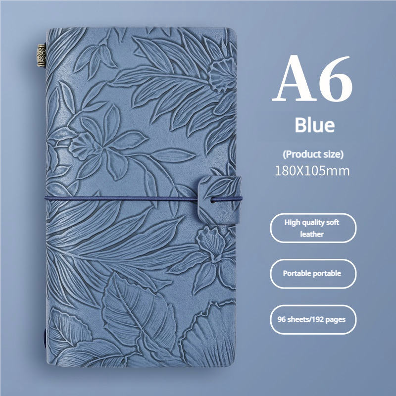 J-11- A6 embossed PU leather journal