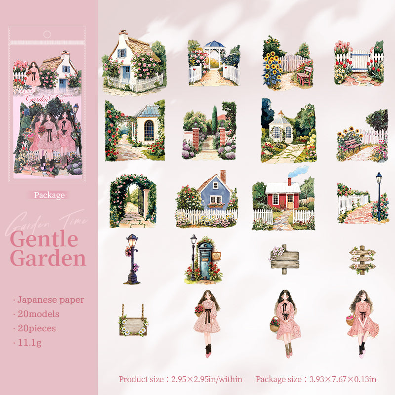 0621 Garden Time Washi Sticker -20Pcs each pack