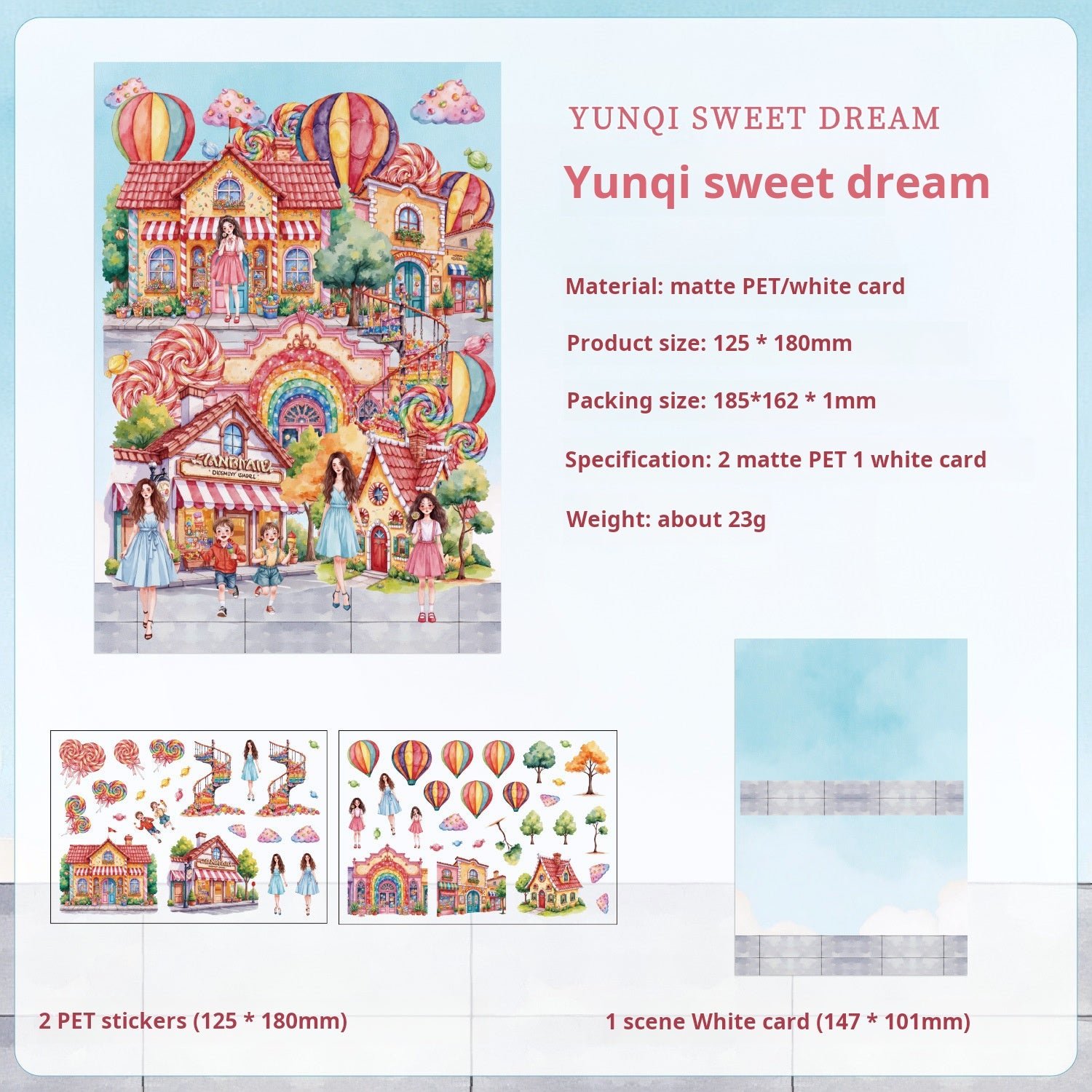 260108 Dream home PET sticker -20Pcs each pack