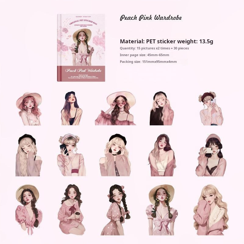 0607 Girl sticker -30Pcs each pack