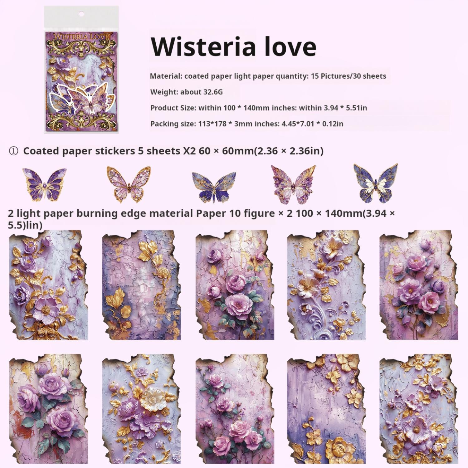 0530 Butterfly and flower Mixed pack -30Pcs each pack