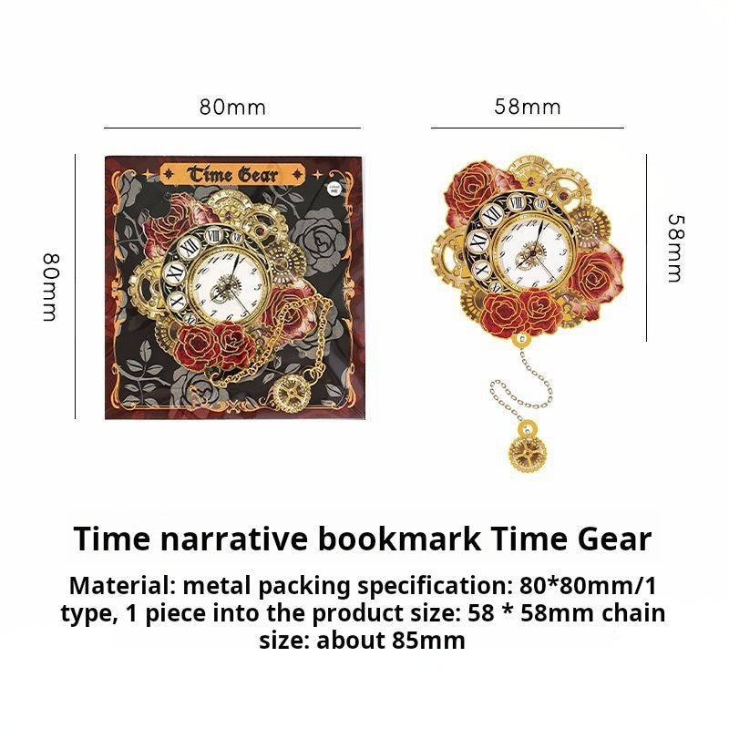 0728 Rose Metal Bookmark
