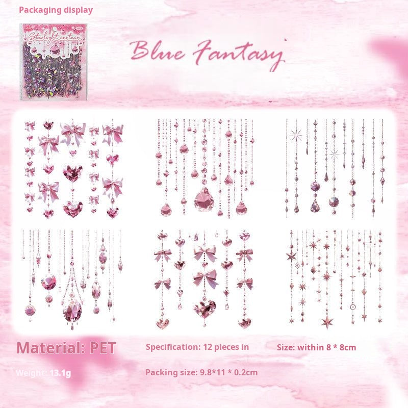 0531 Star Diamond PET Sticker -12Pcs each pack