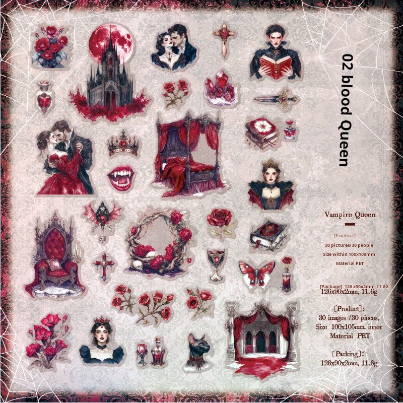 1119 Night falls PET sticker -30Pcs each pack