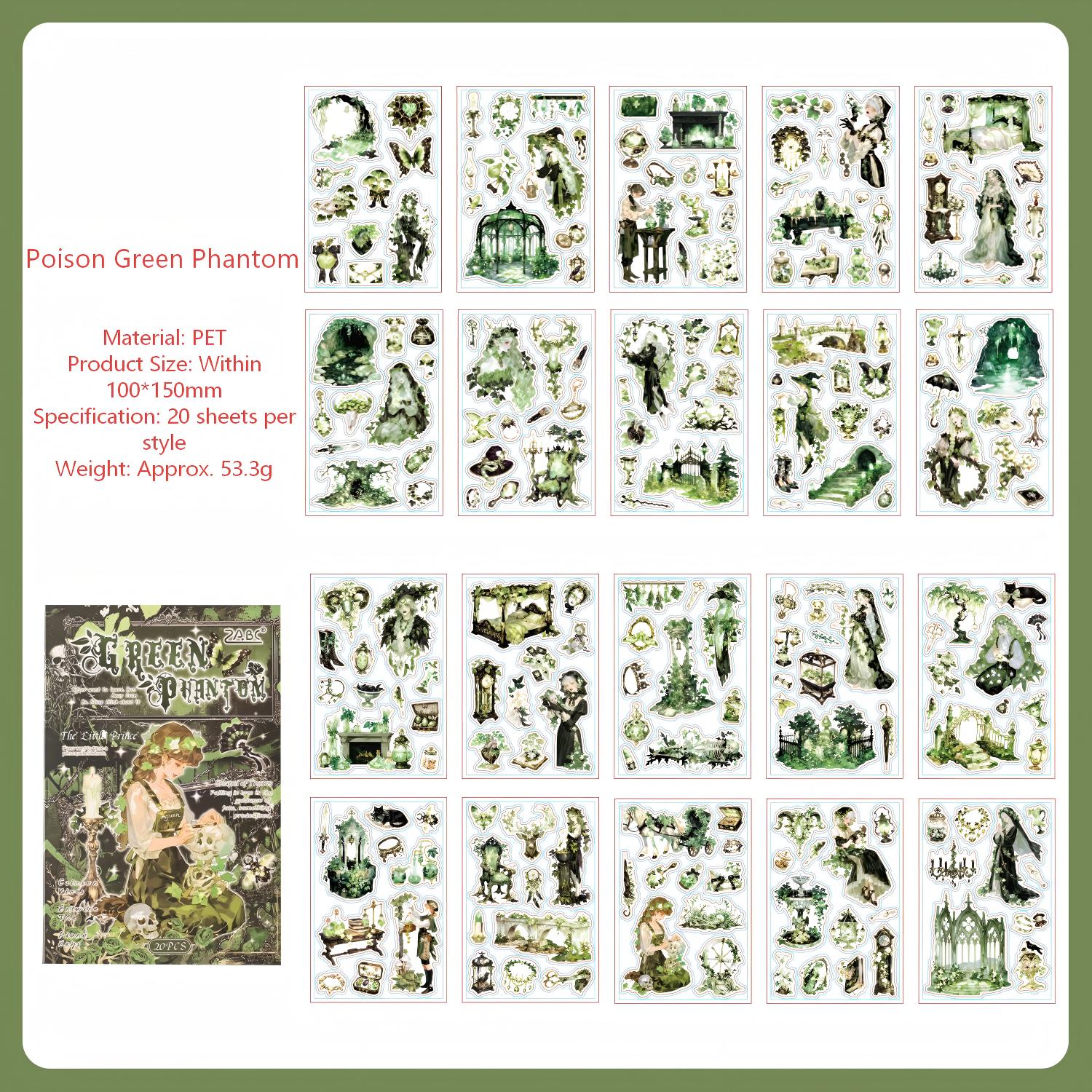 Thorn Chapel PET Pre-cut Sticker Book -20Pcs each pack