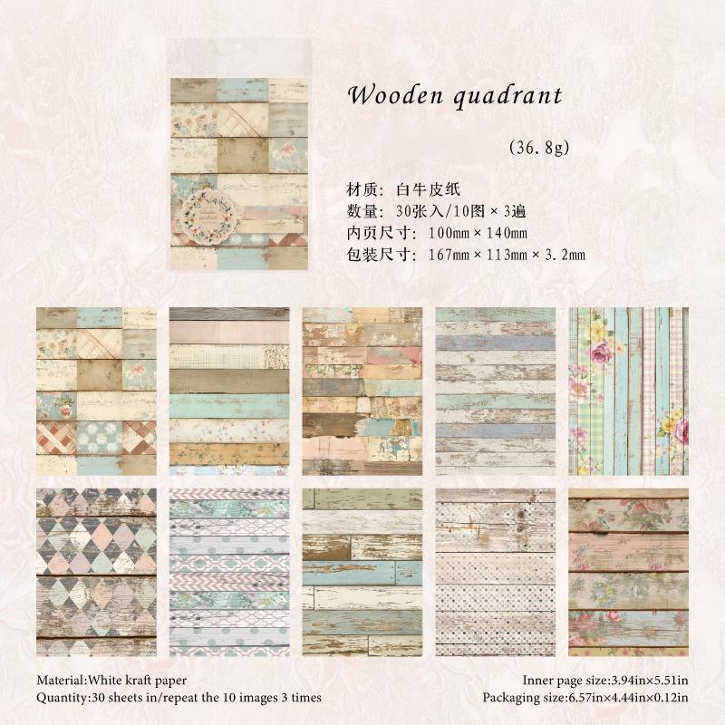 0531 Plant wood wall Solid paper -30Pcs each pack