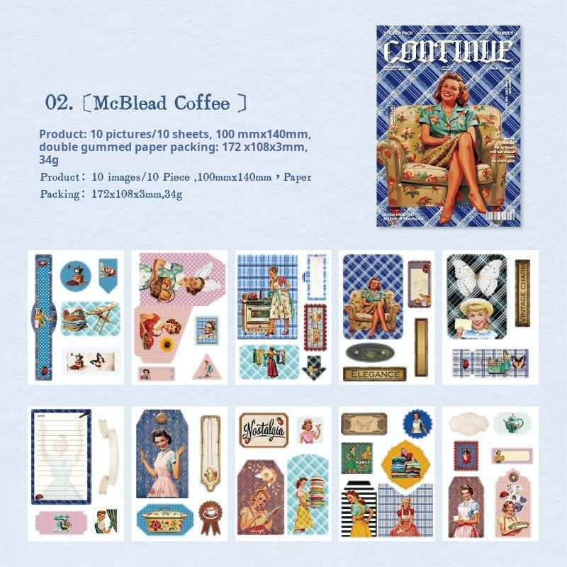 0524 Vintage Film sticker pack -10Pcs each pack