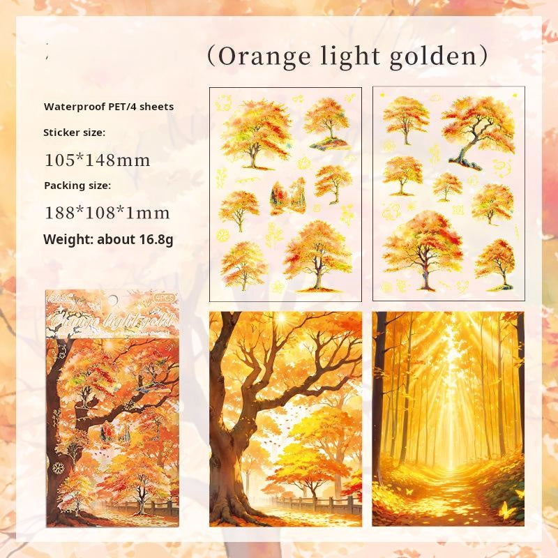 0605 Tree shadow PET sticker -4Pcs each pack