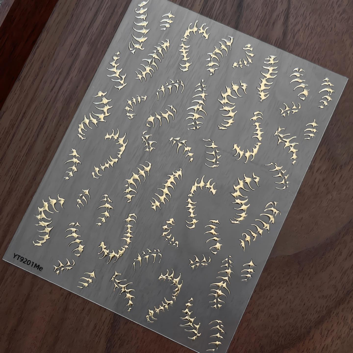 M336- Vines Embossed Mini sticker 1 Pcs
