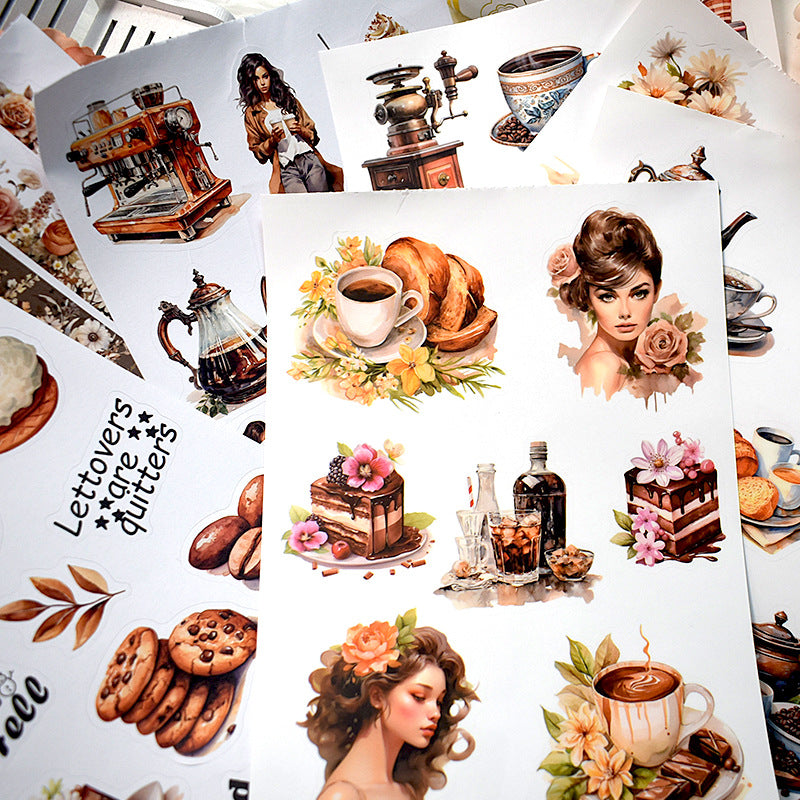 S-556- Little coffee moment Sticker Book -20Pcs each pack