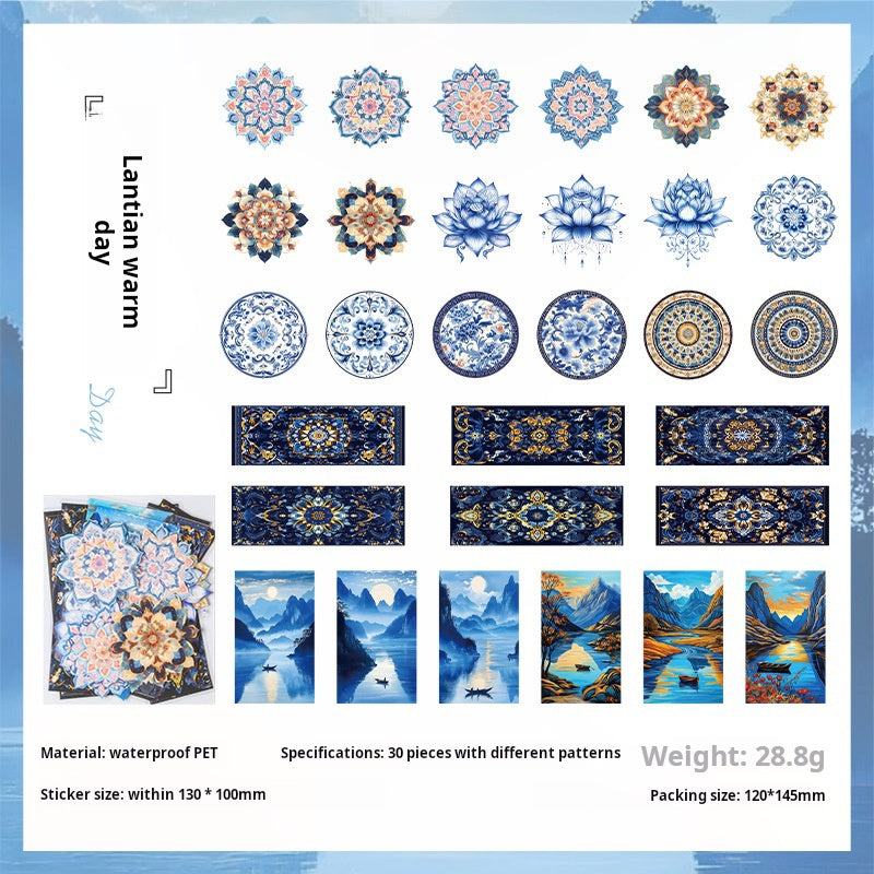 0612 Classical pattern PET sticker -30Pcs each pack