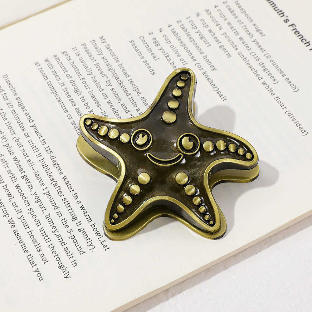 0917 Vintage metal starfish clip