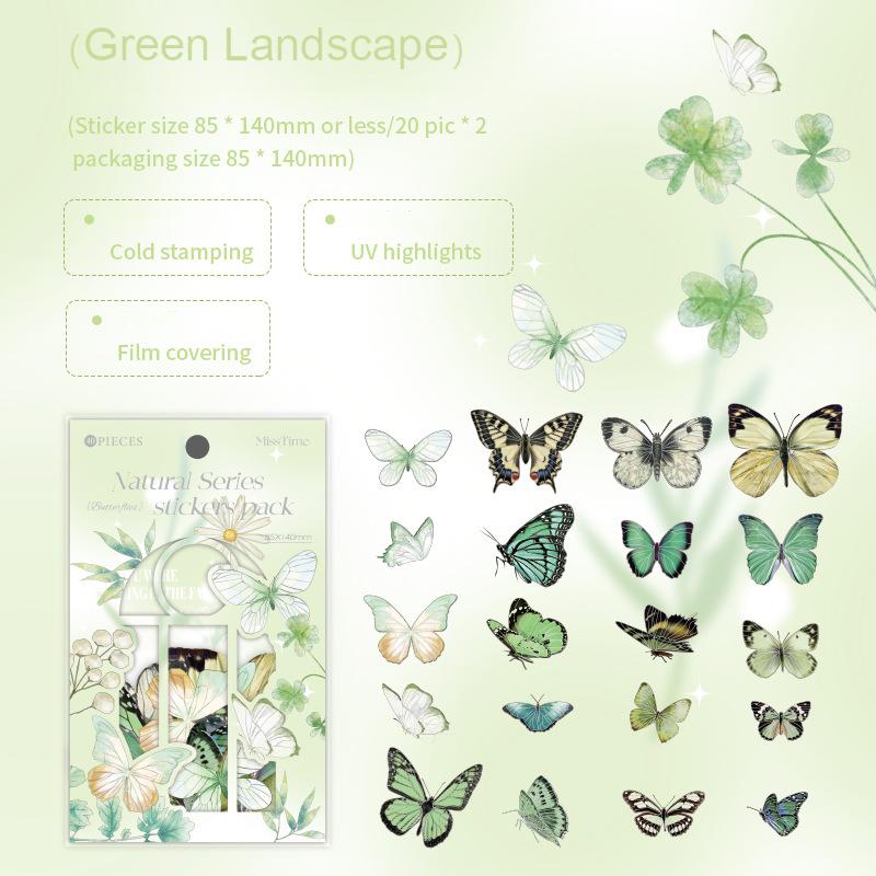 0612 Butterfly PET sticker -40Pcs each pack