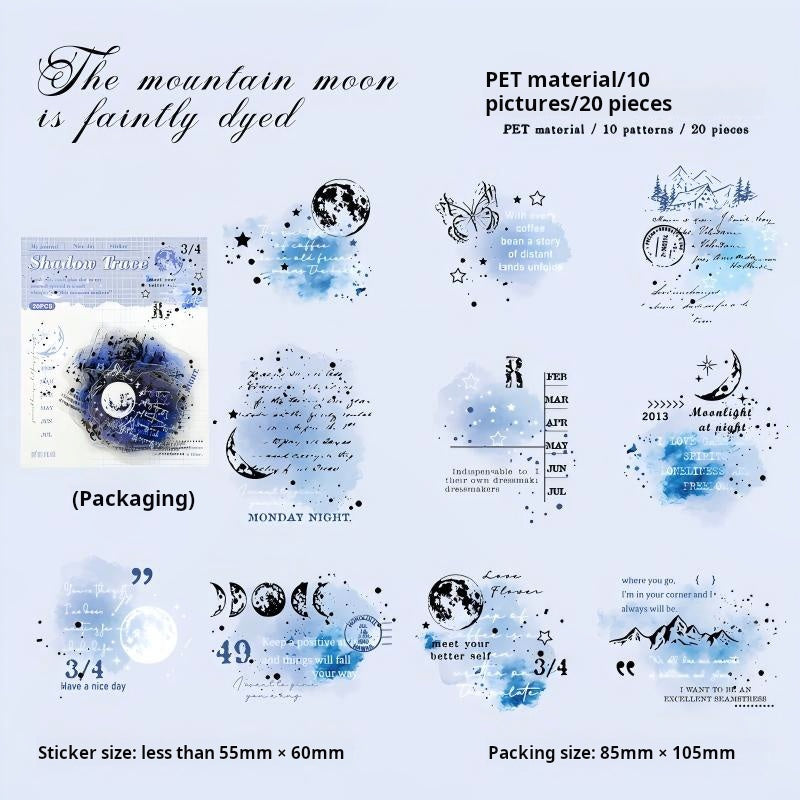 1113 Vintage PET sticker -20Pcs each pack