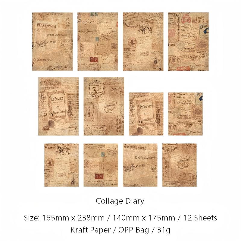 Old Dream Hours Paper -12Pcs each pack