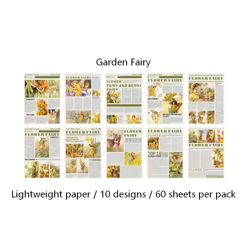Vintage Fairy Tale Weekly Paper -60Pcs each pack