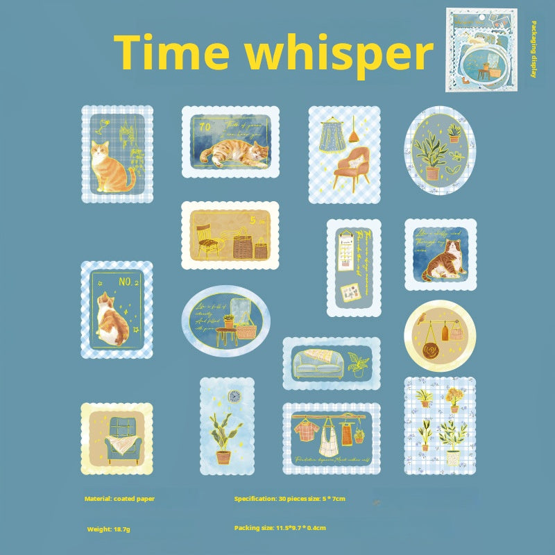 0531 Stamp paper Sticker -30Pcs each pack