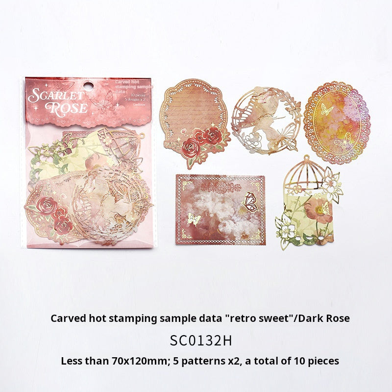 0523 Vintage romantic diecut frame paper -10Pcs each pack