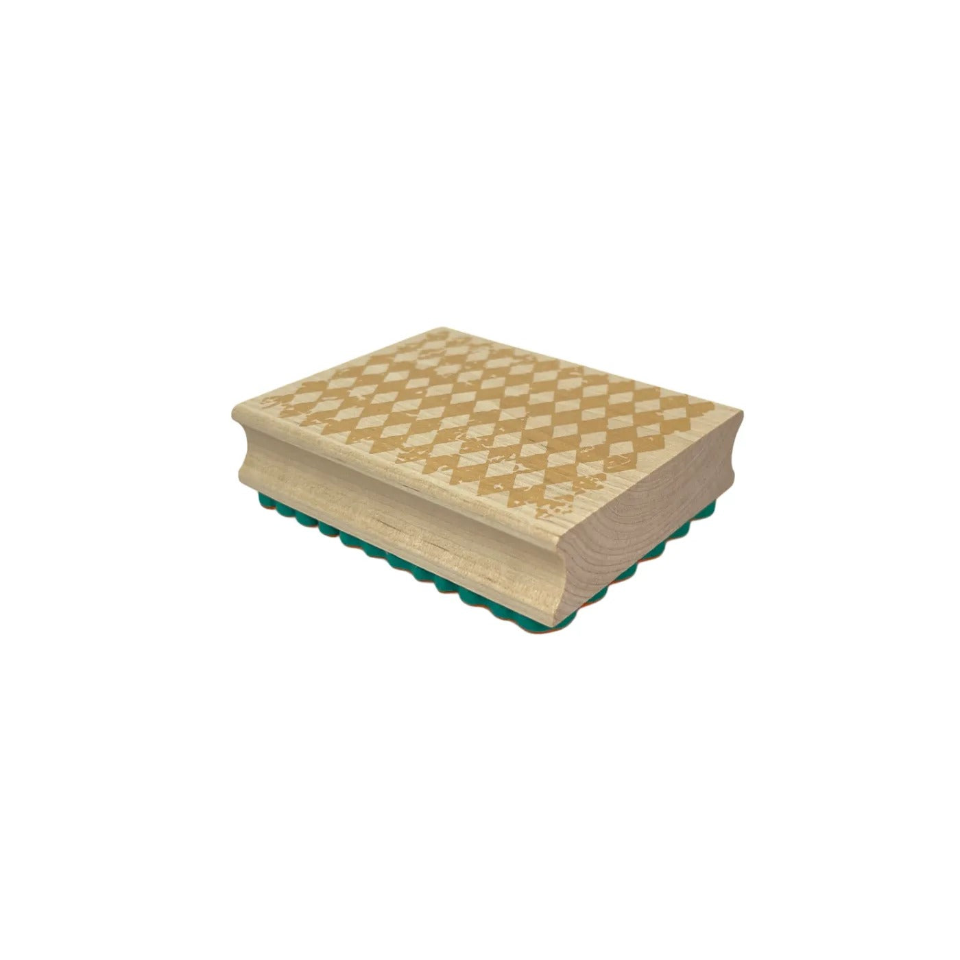 A-64- Diamond pattern wooden stamp