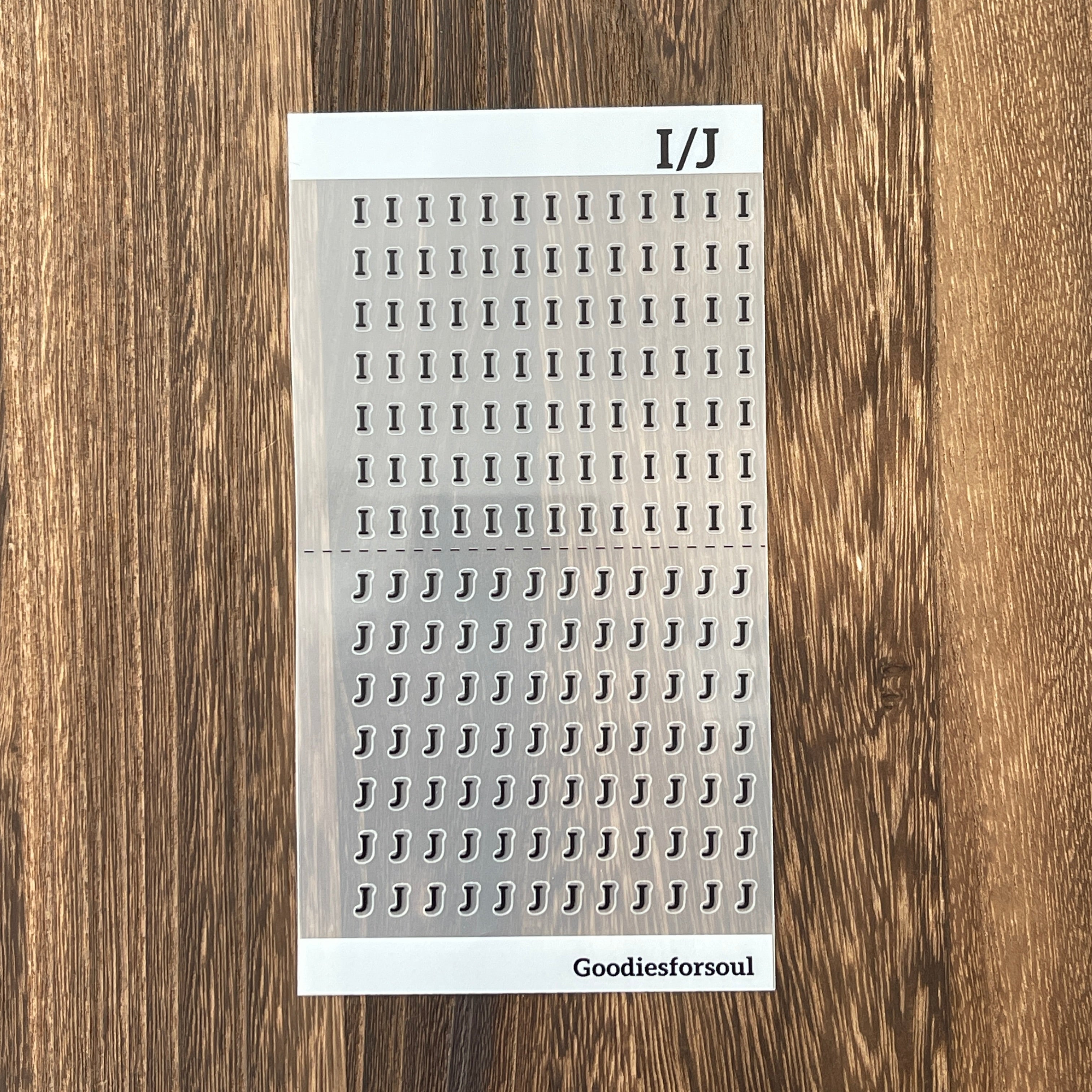 Letter PET stickers *can be stored in A6 binder