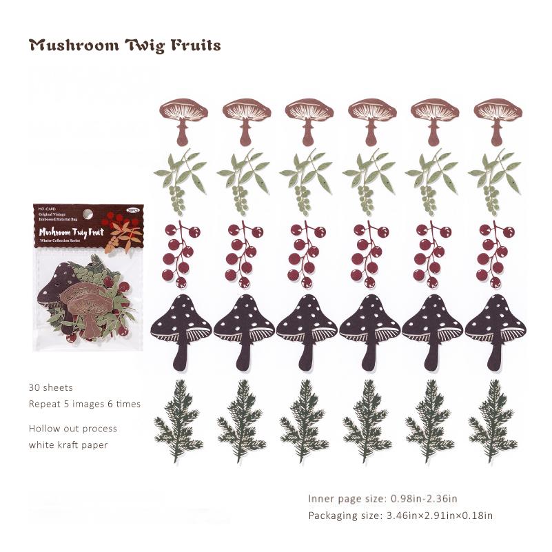 260105 Winter collection die cut Solid paper -30Pcs each pack