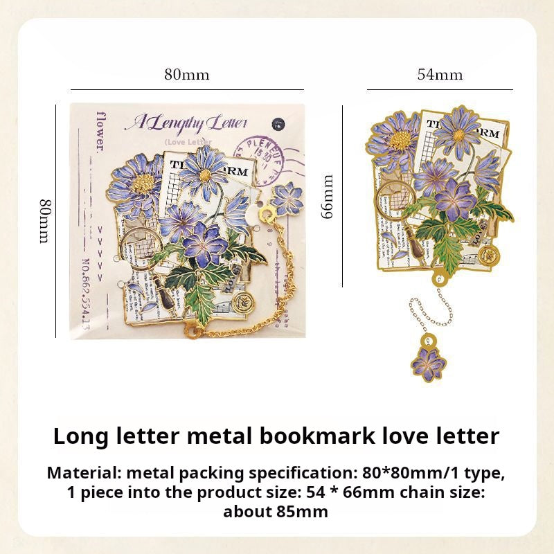 0728 Flower Metal Bookmark