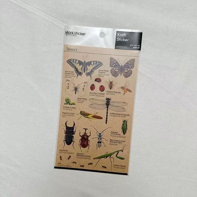 0620 Vintage illustration sticker -1Pcs each pack