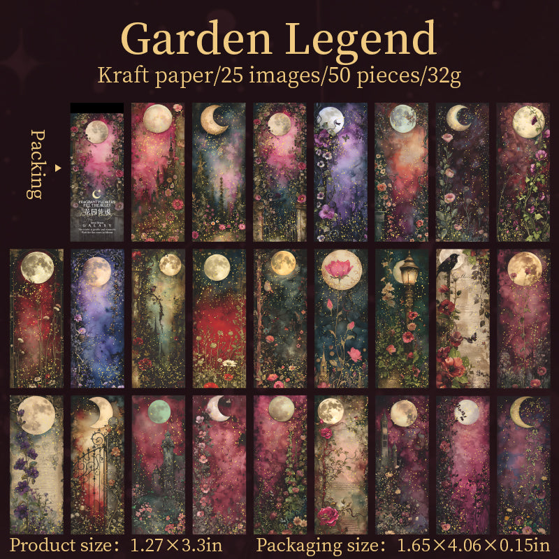 0520 Moon Shadow Gilded Series Paper -50Pcs each pack