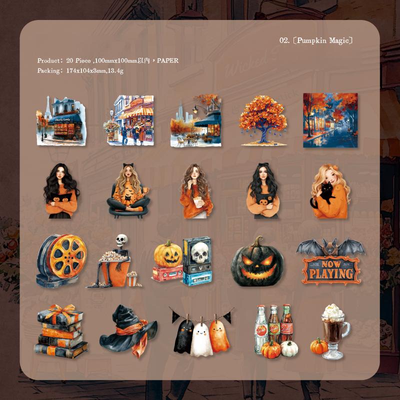 1023 Surprise Halloween Night Solid sticker -20Pcs each pack