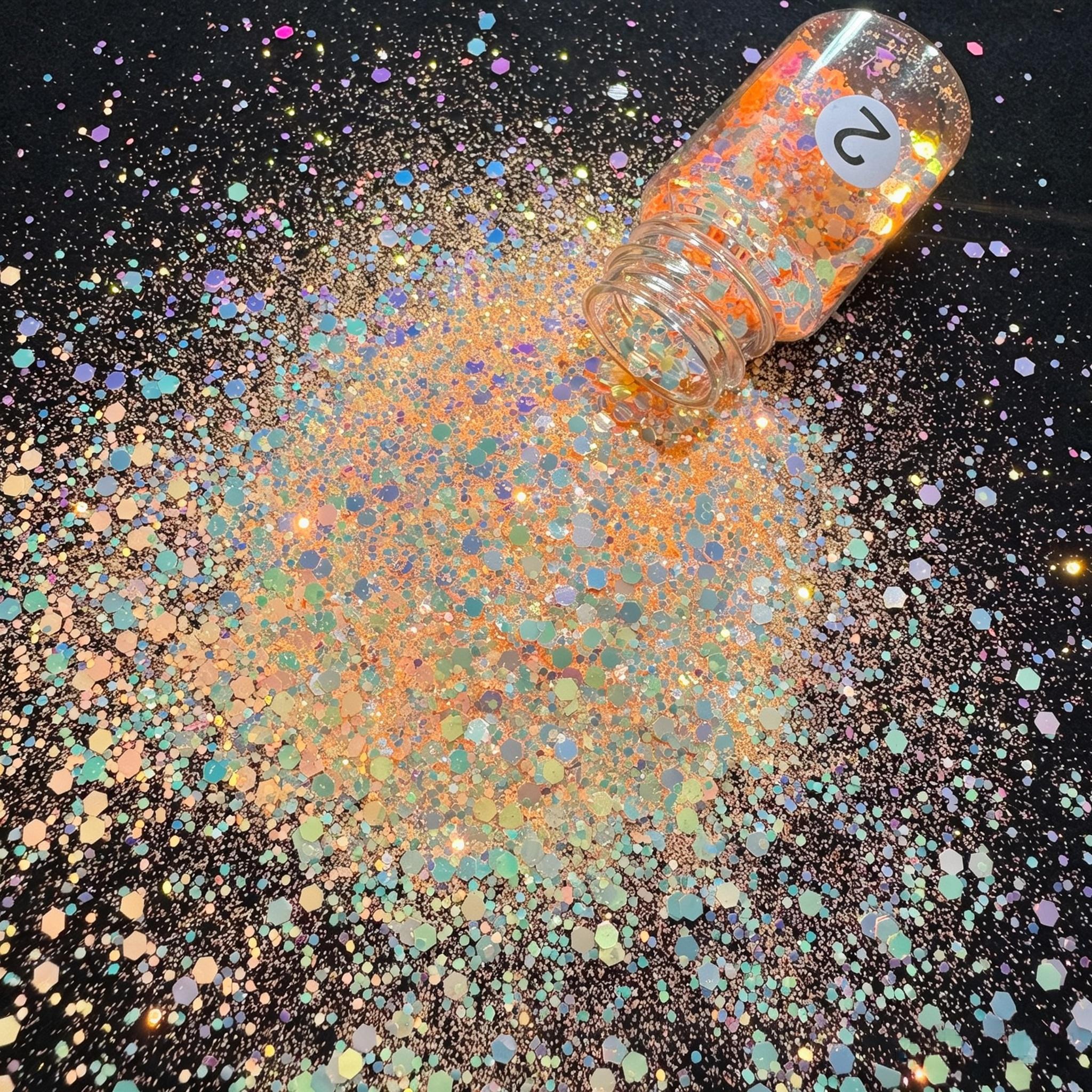 12 Colors Neon Chunky Glitter Set for Journaling & Scrapbooking, Fluorescent Sequins Flakes for Junk Journal, Card Making, DIY Crafts