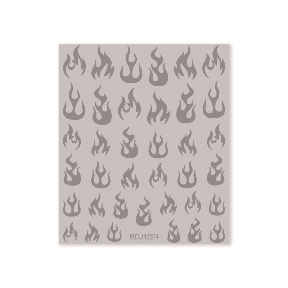 260108 M276- Flame Embossed Mini sticker 1 Pcs